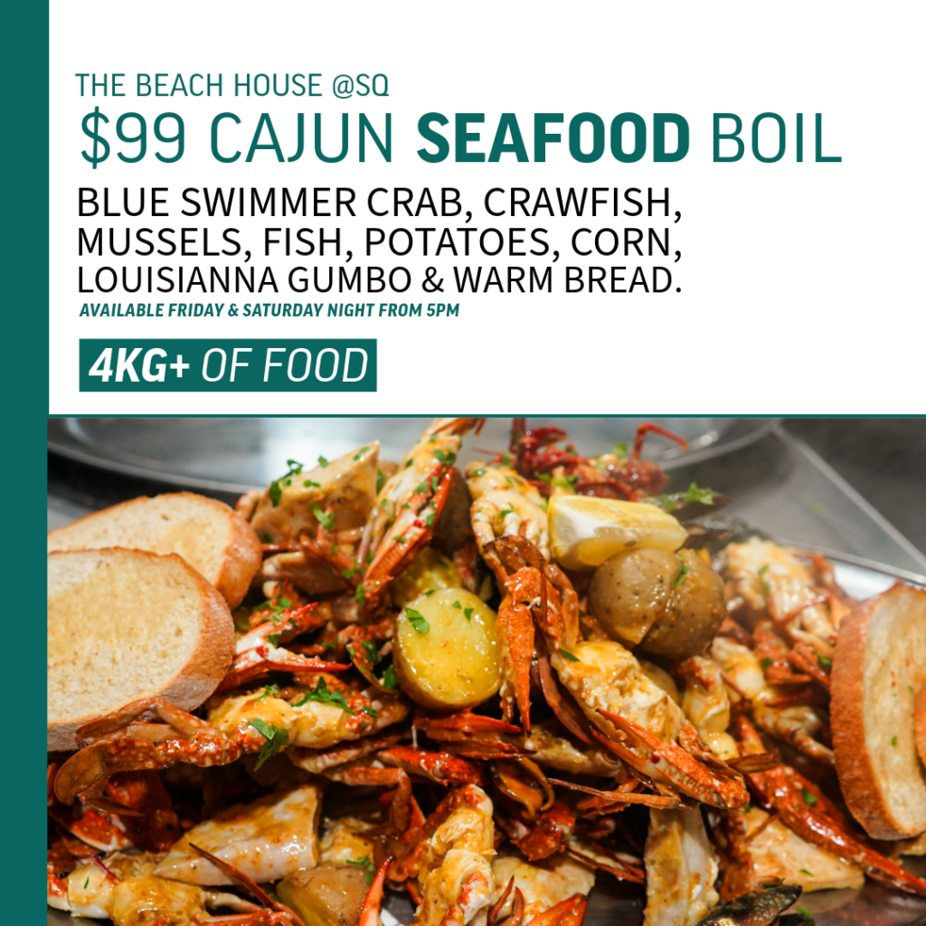 Cajun Seafood Boil at The Beach House SQ